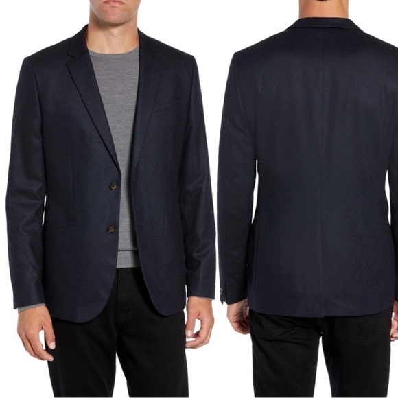 NWOT Ted Baker London Matza Wool Blend Sport Coat Navy 6 US XXL - Picture 1 of 13